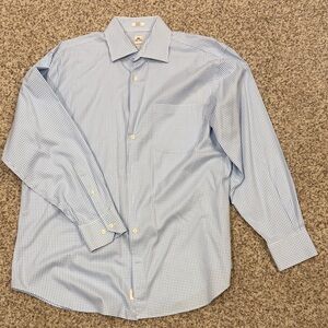 Peter Millar Light Blue Checkered Dress Shirt